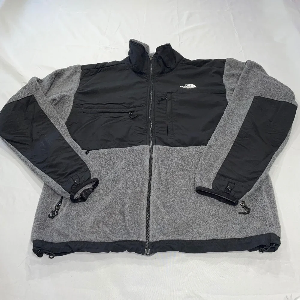 The North Face Denali Polartec Fleece Jacket Mens Medium Grey Black